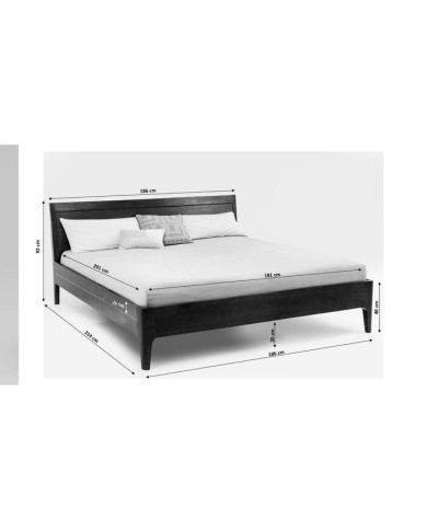 Letto in legno Brooklyn  Noce
