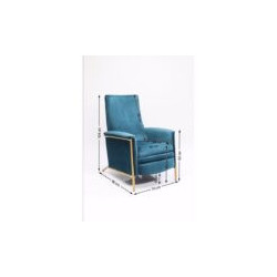 Poltrona Relax Velluto Blu