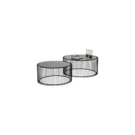 Tavolino da caffè Wire nero ( 2/set )