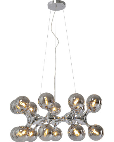 Lampadario Atomic Balls argento Ø74cm