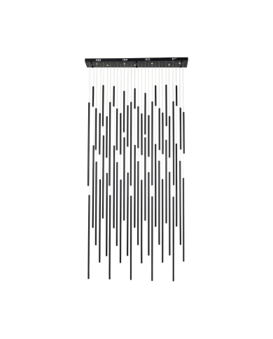 Lampadario Living Vegas Deluxe nero opaco LED