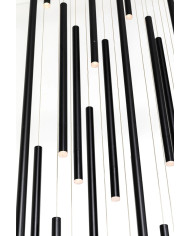 Lampadario Living Vegas Deluxe nero opaco LED