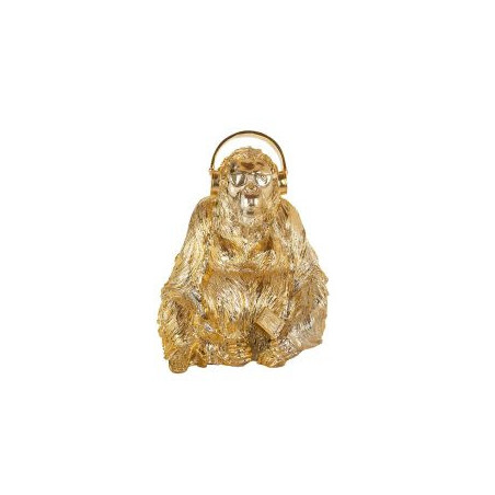 Gorilla con Cuffie Oro