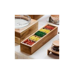 Porta Bustine in Acacia