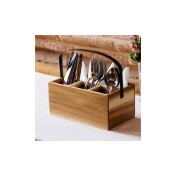 Cassettina in Acacia 4 scomparti