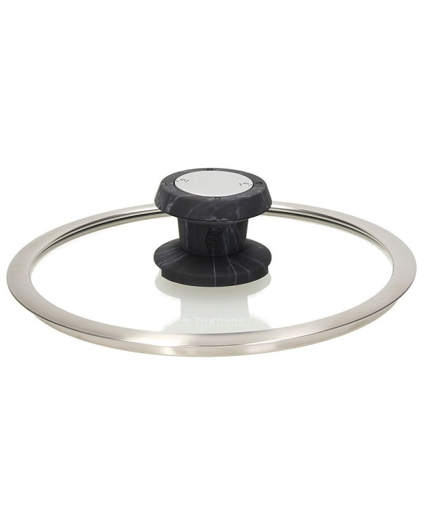 SPHERA - Coperchio Trasparente Bordo Acciaio 24 Cm